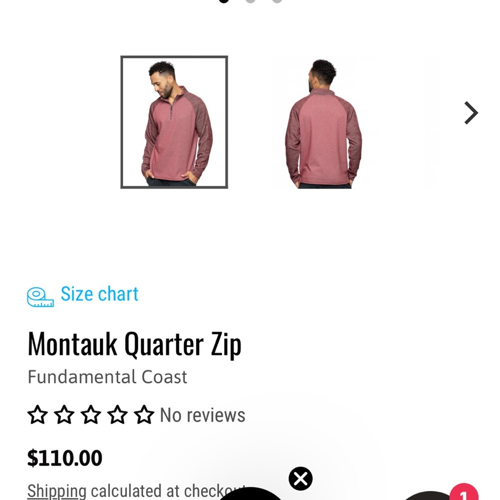 Fundamental Coast men's quarter zip - Picture 2 of 10